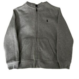 Polo Ralph Lauren Boys Full Zip Hoodie, Gray, Size 7